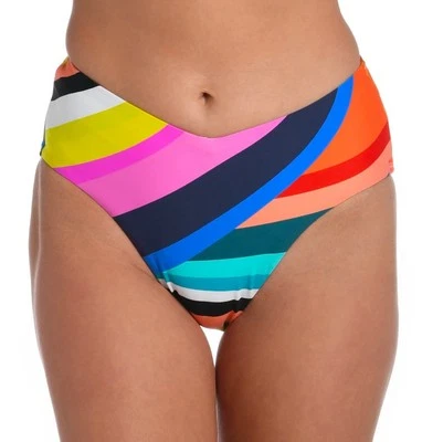 LaBlanca Bikini Bottom Colorful Sunscape V-Front High Waist Tummy Control Size 8 - Image 1 of 4
