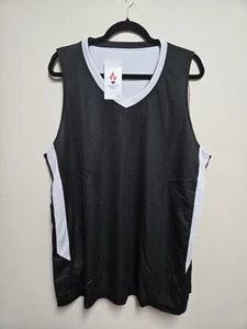 Liberty Pro Men Mesh Reversible Basketball Jersey Black or White Sleeveless XL  - Picture 1 of 4