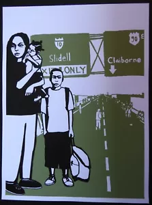 4 Screen-printed Solidarity Posters Saluting HURRICANE Survivors in NEW ORLEANS - Picture 1 of 4