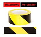 Floor Marking Tape Black & Yellow Adhesive LDPE Hazard Warning Tape 48mm x 33m