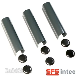 3 x Coperchi e Cappucci Cerniera Porta Grigi SFS Intec Dynamic 2D uPVC Tubo Centrale Plastica - Foto 1 di 10