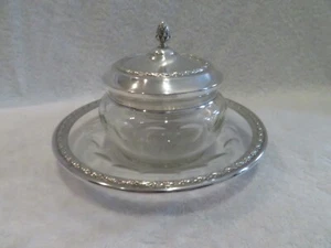 gorgeous french crystal & sterling silver candy jar Louis XVI st - Picture 1 of 11