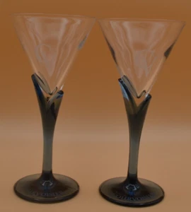 House of Courvoisier Cognac CV 6 oz Glasses, Black Tulip Stem, Bormioli - Picture 1 of 11