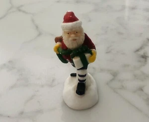 Vintage Department 56 Christmas Village Santa Figurine H.V. Series Porcelain - Picture 1 of 9