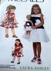 *New Girls Dress & 18" Doll Dress Laura Ashley Mccalls Sewing Pattern 2-3-4-5 Uc