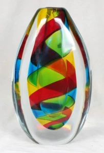Murano glass vase 1960s probably Fulvio Bianconi for Venini (attr.) Murano glass glass - Picture 1 of 20
