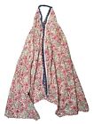 Lilac Skin Designer Boho Hand Block Print Floral Tie Dress New without Tags S/XL