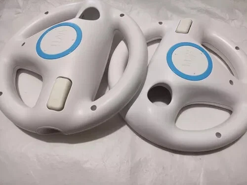 NINTENDO Wii DOPPIO  VOLANTE MARIO KART KIT X2 STERZO BIANCO - Immagine 1 di 1