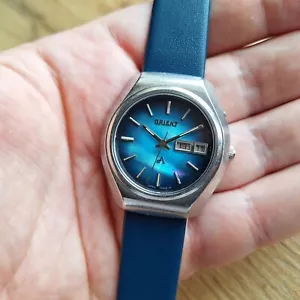 Reloj Automático Ultra Raro Oriente Mexicano 27 Joyas Nácar Esfera Azul - Imagen 1 de 11