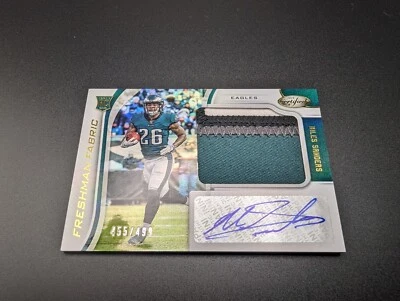 2019 Panini One Miles Sanders Rookie Dual Patch Auto RPA RC /499 4 Color - Image 1 of 4