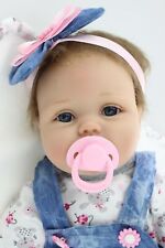 22'' Baby Reborn Dolls Girls Silicone Realistic Newborn Toddler Life Like Liv...