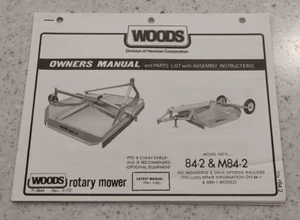 WOODS OPERATOR'S / OWNERS MANUAL / PARTS LIST - ROTARY MOWER - 84-2 & M84-2 - Picture 1 of 4