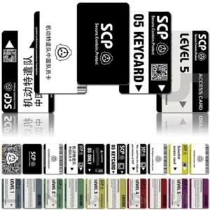 10/24Pcs Scp Foundation Keycards PLASTIC CARD Electronic Pass Cosplay Games Card - Picture 1 of 20