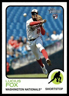 2022 Topps Heritage Lucius Fox #618 Rookie RC Washington Nationals - Image 1 of 2