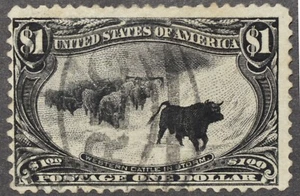 US SCOTT # 292 #292 USED CANCELLED 1898 $1.00 TRANS MISSISSIPPI ISSUE STAMP - Picture 1 of 2