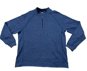 Tommy Bahama Pullover Herren XL Blau 1/4 Zip Relax Sweatshirt Pulli Strick J4Y - Bild 1 von 4