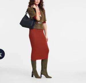 LONGCHAMP Le Foulonné M Borsa Hobo Nera Orig. 540€ NUOVO - Foto 1 di 8