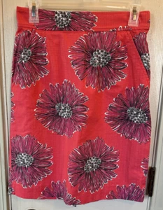 Lilly Pulitzer Womens Sz 6 Pink Floral Pencil Knee Length Skirt With Pockets - Picture 1 of 4
