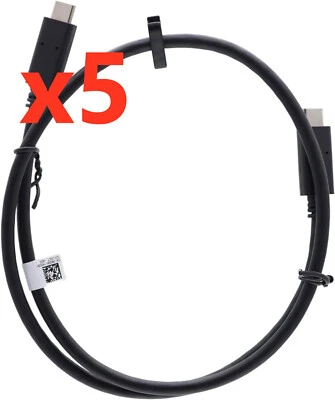5pcs New Dell USB Type-C To USB Type-C 2FT Cable Assembly PN 0M209V - Image 1 of 3
