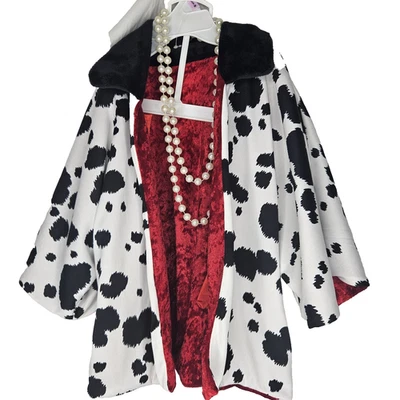 Capa/Abrigo Disfraz Cruella DeVille, Niño 2-3T, Con Perlas y Guantes Foto 1 de 3