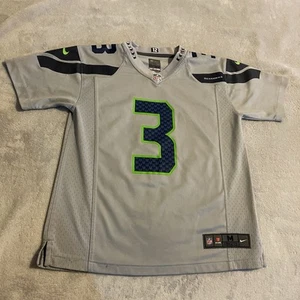 Seattle Seahawks Jersey Boys Medium Gray Russell Wilson Nike On Field Football - Picture 1 of 9