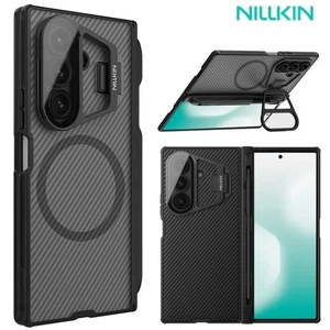 For Samsung Z Fold 7 5G Nillkin Magnetic Flip Cover Clear Camera Lens Stand Case - Picture 1 of 26