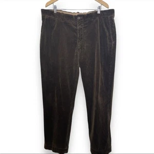 POLO RALPH LAUREN Vintage Preston Brown Pleated Corduroy Pants Mens 39 - Picture 1 of 5