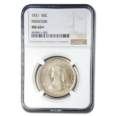 1921 Missouri Centennial Half Dollar Commem MS-65+ NGC - Image 1 of 3