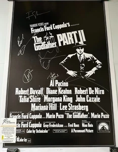 Al Pacino Francis Ford - 8 Signed Autographed Godfather 2 Movie Poster 24x36 COA - Picture 1 of 6