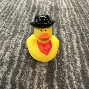 Rubber Duck Cowboy Car Office Jeep Ornament Cruise Ducked Western Hat Scarf New - Picture 1 of 9
