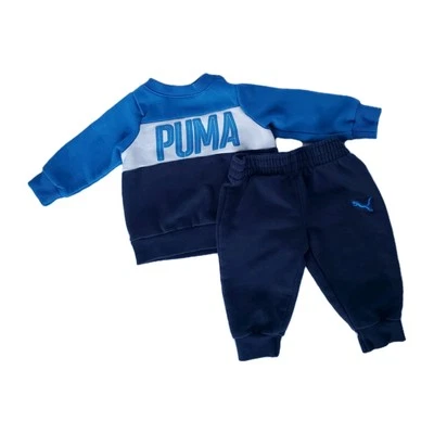 Puma Bebé Niño Pantalones de Sudadera Sudadera Sudadera Azul Blanco Talla 3-6m Ropa Foto 1 de 4
