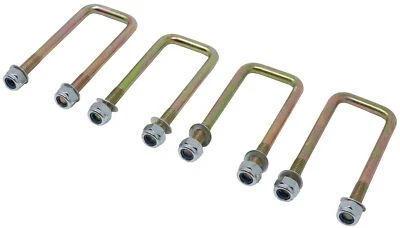 MANDYTOOLS 4 U Bolts 40 x 80mm plus 30mm thread M10 Hi Tensile Steel and Nuts Washers