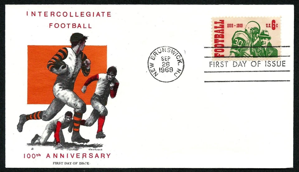 USA, SCOTT # 1382, JACKSON FDC COVER OF 1969 INTERCOLLEGIATE FOOTBALL - Image 1 of 1