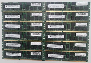 Lot of 12 HP 627812-B21 16GB DDR3 ECC RAM MT36KSF2G72PZ 192GB Total – Tested - Picture 1 of 6