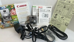 Canon PowerShot S200 Digital Camera PARTS ONLY READ Box Cables Instructions - Picture 1 of 5