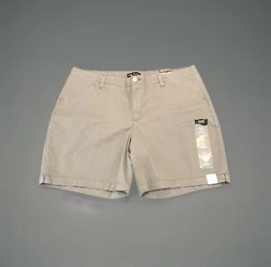 New Lee Women's Plus Walk Short Safari Khaki Regular Fit Medium M 18 Chino Brown - Picture 1 of 11