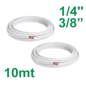 Coppia tubi rame 1/4'' e 3/8'' 10 m isolati per condizionatore - Foto 1 di 1