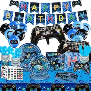 139 PCS Video Game Birthday Party Decoration - Gaming Party Supplies, Includes - Picture 1 of 6