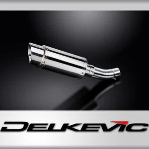 Ducati Scrambler Desert Sled 17-21 Slip On 8" Round Stainless Exhaust Muffler Ki - Foto 1 di 5