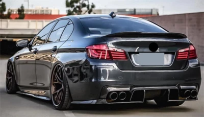 PSM Style Rear Spoiler Wing ABS Black For 2011-2017 BMW 5 Series F10 F18 Sedan - Image 1 of 4