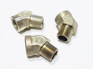 (3) WEATHERHEAD C3359x12 3/4" Female FNPT x 3/4" Male MNPT 45 Deg Street Elbow - Picture 1 of 6