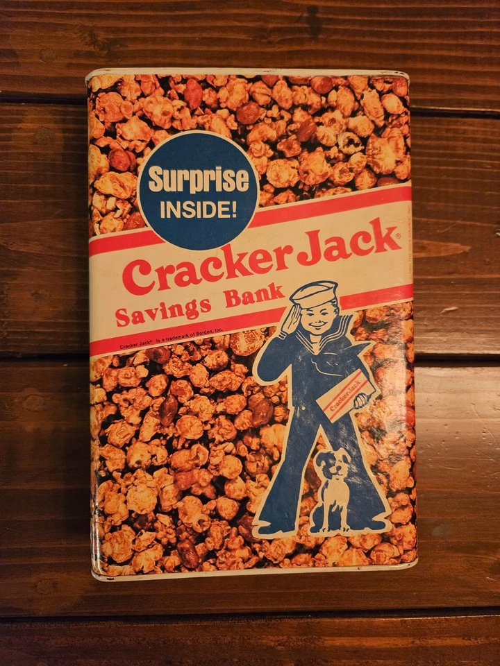Cracker Jack Cardboard Bank 15" x11" x3.5"  (With Plug) Advertising Collectible! - Image 1 of 4