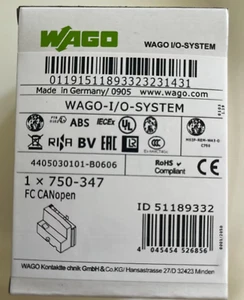 New WAGO 750-347 Programmable Logic Controller Module - Picture 1 of 3