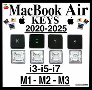 🍒 MacBook AIR KEYS + Clip TOUS MODÈLES : 2020-2025 i3,i5,i7 + M1 M2 M3 - Photo 1/183