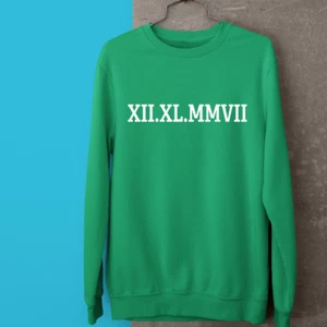 Personalised Custom Roman Numerals Sweatshirt Matching Birthday Fun Party Gifts - Picture 1 of 24