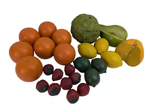 (25) Vintage Faux Fruit Veggie Realistic Decor Orange Strawberry Lemon Lime Pear - Picture 1 of 6
