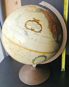 REPLOGLE 12 INCH DIAMETER GLOBE. WORLD CLASSIC SERIES. RAISED TOPOGRAPHY - Picture 1 of 14