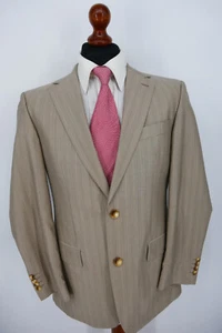 Pierre Cardin jacket size 48 virgin wool silk champagne black label excellent condition - Picture 1 of 9