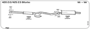 MARMITTA POSTERIORE PER MASERATI 420 2.0/2.5 Biturbo 1985/1988 - Imagen 1 de 1