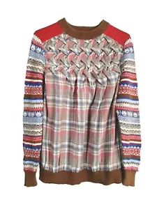 Ne-net Sweater knit checked red japanese brand - Picture 1 of 14